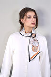 Walkenzo Zincir Desenli Modern Tasarım Kadın Kravat Fular