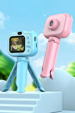 Wodimark Dijital Fotoğraf Makinesi Çocuk Mini 1080p Hd Kamera Selfie Tripotlu Video Kayıt Çocuk Kamerası Eğitici