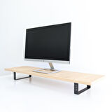 Hansdo Dual Monitör Standı - İkili Monitör Standı - Monitör Yükseltici - MDF Lam - Safir Meşe - WMS2