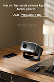 Wodimark Taşınabilir 4K Projeksiyon Cihazı – 1080P Full HD Destekli, Smart Akıllı Projektör, Ev ve Ofis İçin, HDMI & Kablosuz Bağlantı