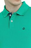 Polo Yaka Pamuklu Erkek T-shirt Yeşil-XXL