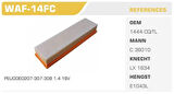 Winkel WAF-14FC Hava Filtresi 206 307 C4 1.4 16V Et3J4 Kolı: 38 Ad FN4023