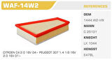 Winkel WAF-14W2 Hava Filtresi 307 C4 2.0 HDI DW10TD Kolı: 36 Ad 
