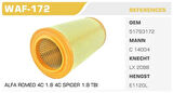 Winkel WAF-172 Hava Filtresi Bravo 1.4 Tjet 1.6 D Multijet 2.0 D Multijet Kolı: 20 Ad FN4113