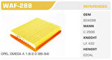 Winkel WAF-288 Hava Filtresi Omega A 86-94 1.8 2.0 Kolı: 36 Ad 