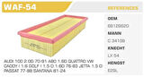 Winkel WAF-54 Hava Filtresi Golf Jetta 80 1.6D Kolı: 38 Ad 