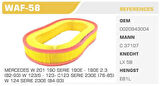 Winkel WAF-58 Hava Filtresi Mercedes W201 190 Serie 122Hp 82-93 Kolı: 22 Ad FN4838