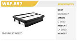 Winkel WAF-897 Hava Filtresi Rezzo 05-1.6 105Hp Kolı: 40 Ad 