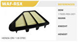 Winkel WAF-RSX Hava Filtresi CRV 1.6D Fıts Kolı: 20 Ad FN3528