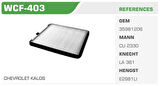 Winkel WCF-403 Polen Filtresi Aveo Kalos Kolı: 68 Ad FN9102