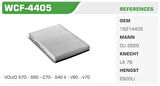 Winkel WCF-4405 Polen Filtresi S70 97-V70 97-XC70 97-C70 97-Kolı: 36 Ad 