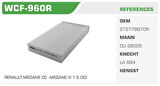 Winkel WCF-960R Polen Filtresi Megane III Fluence Kolı: 36 Ad FN7011