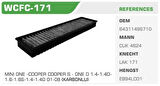 Winkel WCFC-171 Polen Filtresi Cooper R50 01-R52 04-Kolı: 20 Ad FN8612