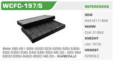 Winkel WCFC-197S Polen Filtresi BMW 5 E60 E61 E63 E64 03-Karbonlu Kolı: 20 Ad 
