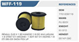Winkel WFF-119 Mazot Filtresi Kangoo 98-Megane Laguna 1.9 DCI 1.9D 1.9 DTI Kolı: 24Ad 