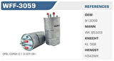 Winkel WFF-3059 Mazot Filtresi Corsa D 06-1.3 CDTI Kolı: 25 Ad FN0276