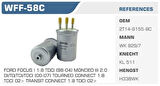 Winkel WFF-58C Mazot Filtresi Transit Connect 02-1.8 TDCI 90 Ps Kolı: 50 Ad FN0115