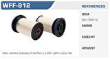 Winkel WFF-912 Mazot Filtresi Uzun Tip Kolı: 50 Ad