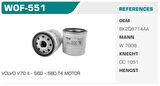Winkel WOF-551 Yağ Filtresi 1.4 1.6 16V(Dar Delik) Kolı: 24 Ad FN0049