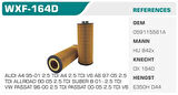 Winkel WXF-164D Yağ Filtresi Passat A4 A6 A8 2.5 TDI AFB AKN Eco Mann Tipi Kolı: 50 Ad FN1124
