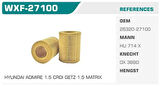 Winkel WXF-27100 Yağ Filtresi Accent Admire 03-06 Getz 02-06 1.5 CRDI 3Cyl Eco Mann Tipi Kolı: 50 Ad FN0123