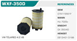 Winkel WXF-350D Yağ Filtresi Touareg A4 A5 A6 A8 Q7 Kolı: 50 Ad 
