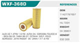Winkel WXF-368D Yağ Filtresi BMW 3 BMW 5 BMW 7 Eco Mann Tipi Kolı: 50 Ad 