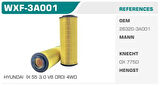 Winkel WXF-3A001 Yağ Filtresi Ix55 11-Kolı: 50 Ad 