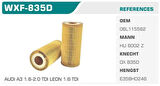 Winkel WXF-835D Yağ Filtresi Golf VII A3 A4 A5 Q5 Leon III Octavia 1.8 TFSI 1.8 TSI 2.0 TFSI Kolı: 50 Ad FN1145
