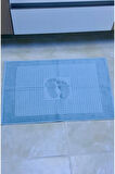 %100 Pamuk Ayak Havlusu 2 Adet Banyo Ayak Paspası 50x70 cm