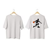 Wicold Basketbol Baskılı Oversize T-Shirt Erkek Tişört Unisex Tişört Kadın Tişört