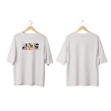 Wicold Megafon Baskılı Oversize T-Shirt Erkek Tişört Unisex Tişört Kadın Tişört