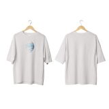 Wicold Dijital Dünya Baskılı Oversize T-Shirt Erkek Tişört Unisex Tişört Kadın Tişört