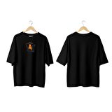 Wicold Ufo Baskılı Oversize T-Shirt Erkek Tişört Unisex Tişört Kadın Tişört
