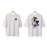 Wicold Emoji Baskılı Oversize T-Shirt Erkek Tişört Unisex Tişört Kadın Tişört