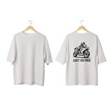 Wicold Just Do Ride "Woman" Baskılı Oversize T-Shirt Erkek Tişört Unisex Tişört Kadın Tişört