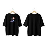 Wicold Piramit Baskılı Oversize T-Shirt Erkek Tişört Unisex Tişört Kadın Tişört