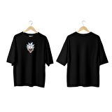 Wicold Rick Baskılı Oversize T-Shirt Erkek Tişört Unisex Tişört Kadın Tişört