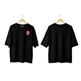 Wicold Savaşçı Samurai Baskılı Oversize T-Shirt Erkek Tişört Unisex Tişört Kadın Tişört