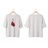 Wicold Boxing Baskılı Oversize T-Shirt Erkek Tişört Unisex Tişört Kadın Tişört