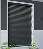 Wooden Blinds %100 Doğal Ahşap Jaluzi Perde 50mm, Alüminyum Kasalı Yüksek Kaliteli - Antrasit (KURDELASIZ)