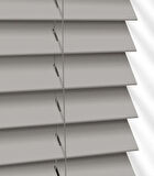 Wooden Blinds %100 Doğal Ahşap Jaluzi Perde 50mm, Alüminyum Kasalı Yüksek Kaliteli - Gri (Kurdelasız)