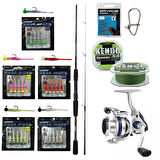 YekOutdoor HookWorm LRF Seti Okuma Wave Power 228 cm 2-12 gr Lrf Kamışı&Okuma ARIA-1000a 1BB Olta Makinesi