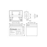 LONG 12Volt 40Ah Kuru Tip Akü