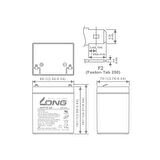 LONG 12Volt 5Ah Kuru Tip Akü