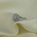 Yuvarlak Çerçeveli 925 Ayar Gümüş Baget Yüzük