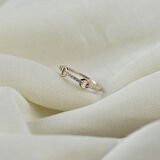 Minimal Stil 925 Ayar Rose Gümüş Yüzük