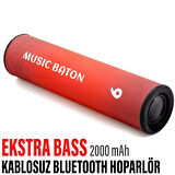 Kablosuz Silindir Bluetooth Hoparlör Speaker Ekstra Bass Ses Bombası 2000 mAh IP65 Su Geçirmez