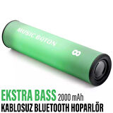 Kablosuz Silindir Bluetooth Hoparlör Speaker Ekstra Bass Ses Bombası 2000 mAh IP65 Su Geçirmez