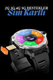 WR999 4G Lite Sim Kartlı Çift Kameralı Yeni Nesil Özellikli 16gb Yuvarlak Akıllı Saat + Ultra Watch